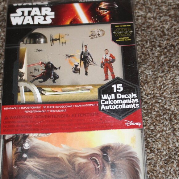NWT Disney Star Wars 15 Wall Decals peel & stick Designs - Picture 1 of 3